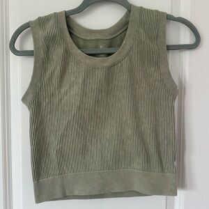 Aura Women’s Sleeveless Ribber Cropped Tank Top